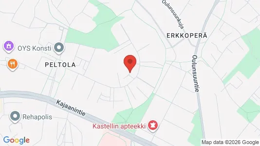 Apartments for rent i Oulu - kort over placeringen
