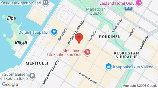 Apartments for rent i Oulu - kort over placeringen