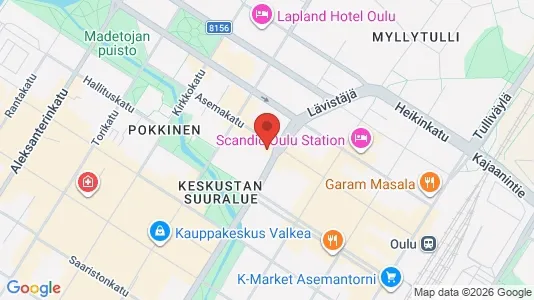 Apartments for rent i Oulu - kort over placeringen
