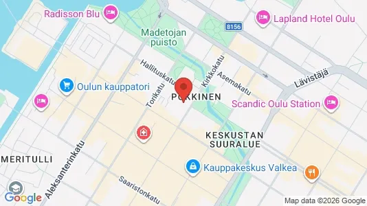 Apartments for rent i Oulu - kort over placeringen
