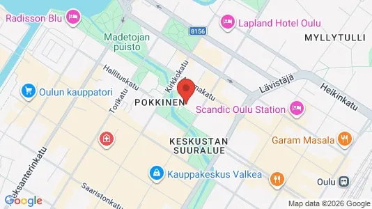 Apartments for rent i Oulu - kort over placeringen