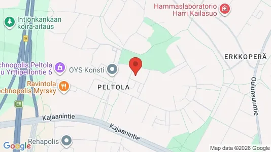 Apartments for rent i Oulu - kort over placeringen