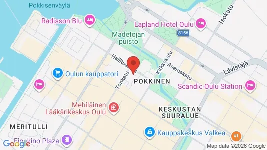 Apartments for rent i Oulu - kort over placeringen