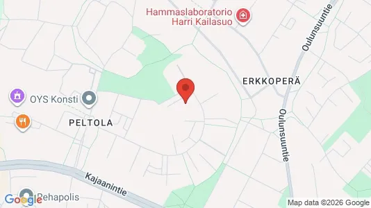 Apartments for rent i Oulu - kort over placeringen