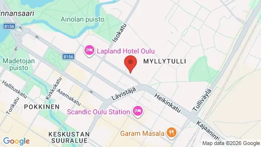 Apartments for rent i Oulu - kort over placeringen