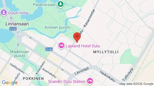 Apartments for rent i Oulu - kort over placeringen