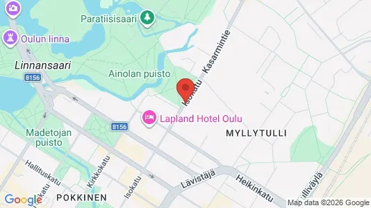 Apartments for rent i Oulu - kort over placeringen