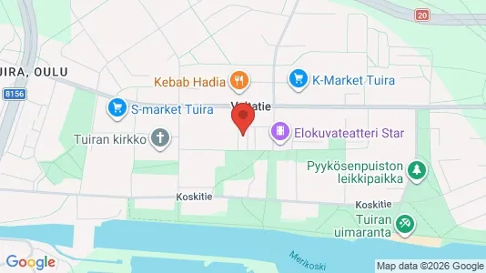 Apartments for rent i Oulu - kort over placeringen