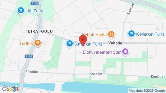 Apartments for rent i Oulu - kort over placeringen