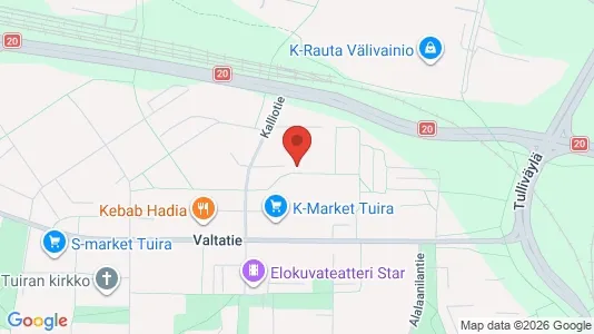 Apartments for rent i Oulu - kort over placeringen