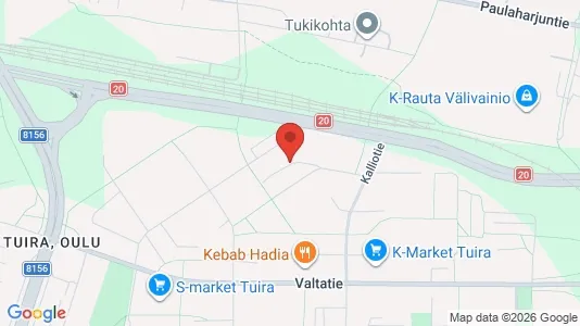 Apartments for rent i Oulu - kort over placeringen