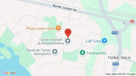 Apartments for rent i Oulu - kort over placeringen