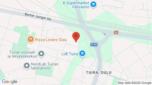 Apartments for rent i Oulu - kort over placeringen