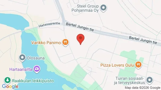 Apartments for rent i Oulu - kort over placeringen