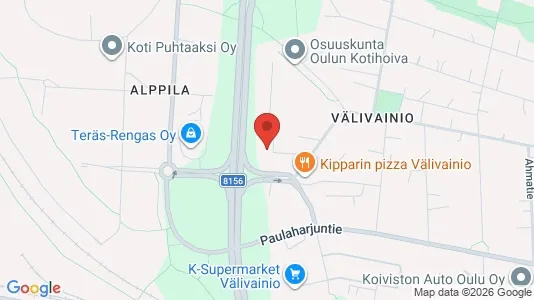 Apartments for rent i Oulu - kort over placeringen