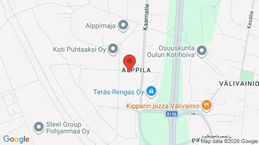 Apartments for rent i Oulu - kort over placeringen