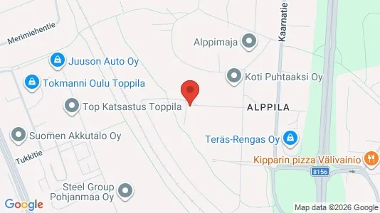 Apartments for rent i Oulu - kort over placeringen