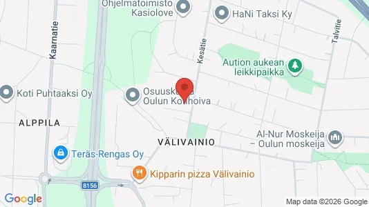 Apartments for rent i Oulu - kort over placeringen