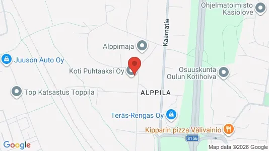 Apartments for rent i Oulu - kort over placeringen