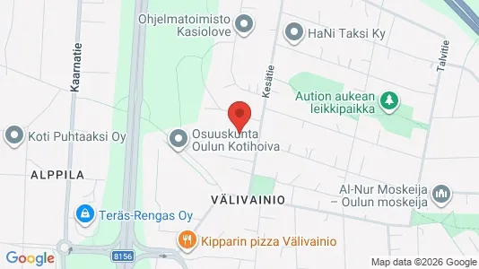 Apartments for rent i Oulu - kort over placeringen