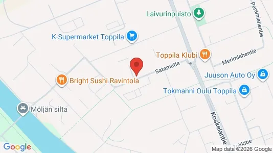 Apartments for rent i Oulu - kort over placeringen