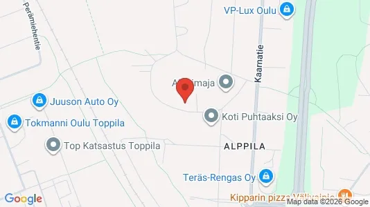 Apartments for rent i Oulu - kort over placeringen