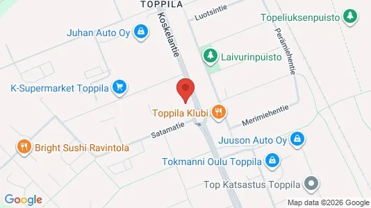 Apartments for rent i Oulu - kort over placeringen