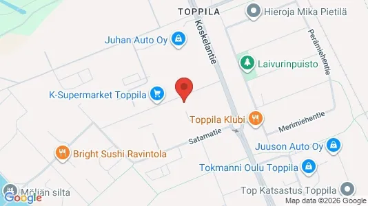 Apartments for rent i Oulu - kort over placeringen