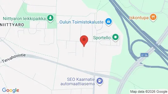 Apartments for rent i Oulu - kort over placeringen