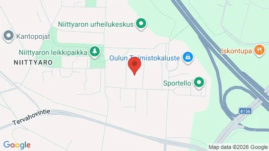 Apartments for rent i Oulu - kort over placeringen