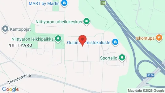Apartments for rent i Oulu - kort over placeringen