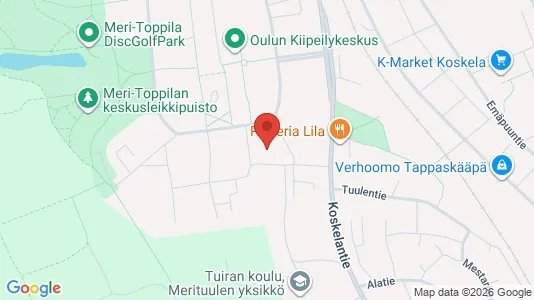 Apartments for rent i Oulu - kort over placeringen