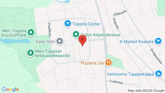 Apartments for rent i Oulu - kort over placeringen
