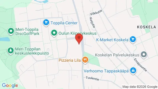 Apartments for rent i Oulu - kort over placeringen