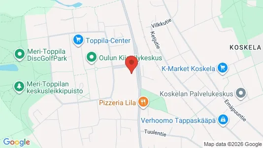 Apartments for rent i Oulu - kort over placeringen