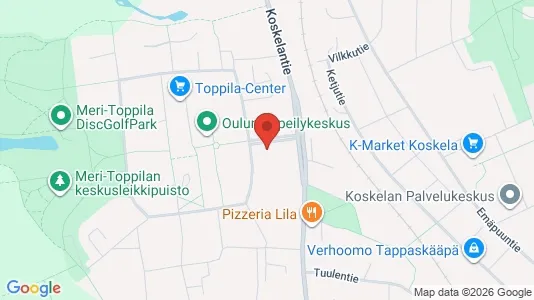 Apartments for rent i Oulu - kort over placeringen