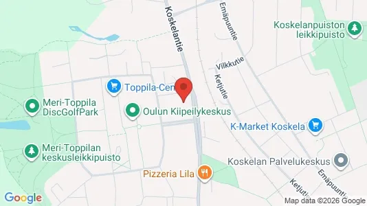 Apartments for rent i Oulu - kort over placeringen