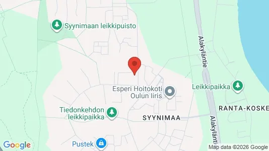 Apartments for rent i Oulu - kort over placeringen