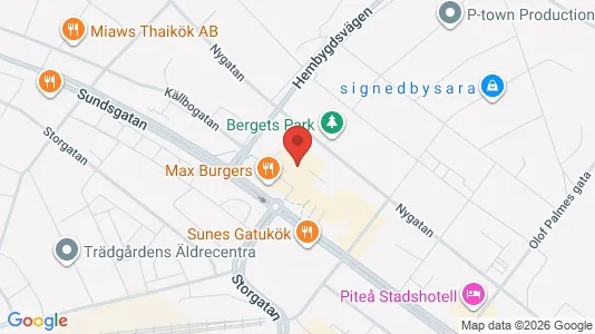 Apartments for rent i Piteå - kort over placeringen