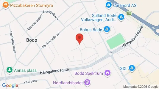 Apartments for rent i Bodø - kort over placeringen