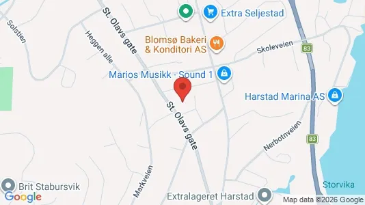 Apartments for rent i Harstad - kort over placeringen