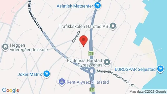 Apartments for rent i Harstad - kort over placeringen
