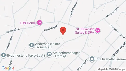 Apartments for rent i Tromsø - kort over placeringen