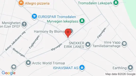 Apartments for rent i Tromsø - kort over placeringen