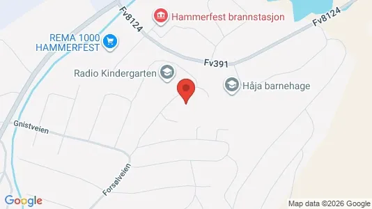 Rooms for rent i Hammerfest - kort over placeringen