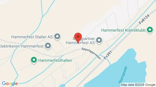 Rooms for rent i Hammerfest - kort over placeringen