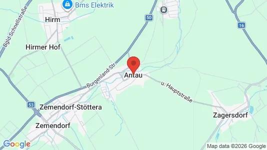 Apartments for rent i Antau - kort over placeringen
