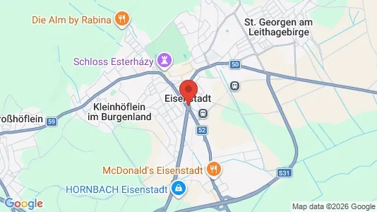 Apartments for rent i Eisenstadt - kort over placeringen