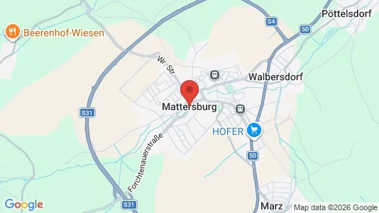 Apartments for rent i Mattersburg - kort over placeringen