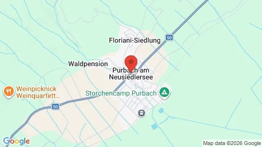 Apartments for rent i Purbach am Neusiedler See - kort over placeringen